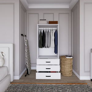 Ντουλάπα Nydri Ματ Λευκό 60x47x174.8 εκ. Μελαμίνης