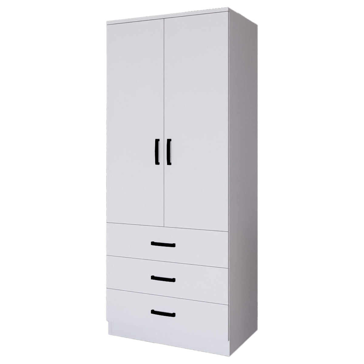 Ντουλάπα Nydri Ματ Λευκό 60x47x174.8 εκ. Μελαμίνης