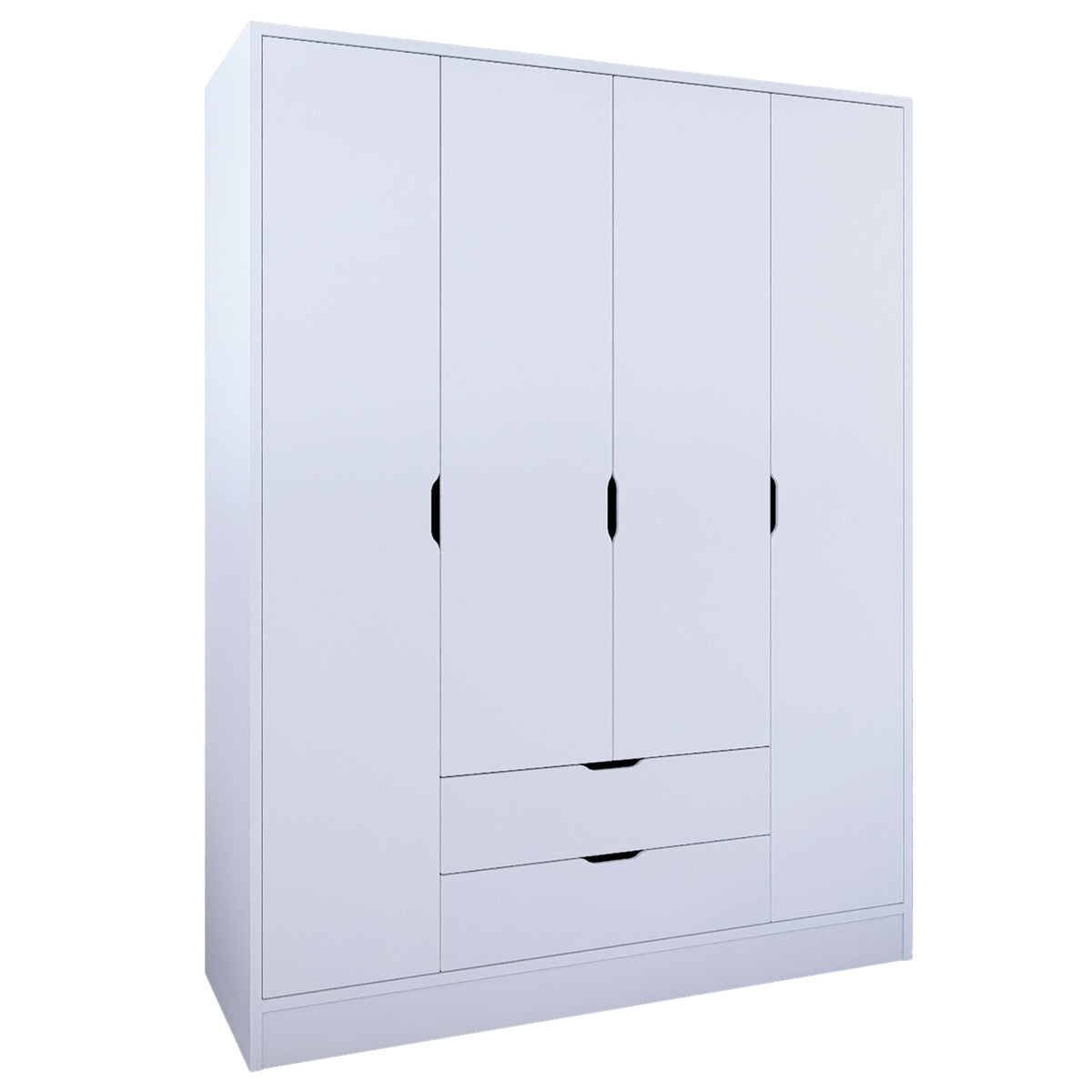 Ντουλάπα Aigina Ματ Λευκό 140x45x182 εκ. Μελαμίνης