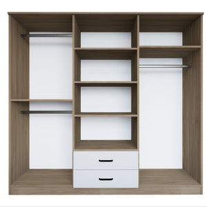 Ντουλάπα Agiofili Ανοιχτό Καρυδί 180x45x190 εκ. Μελαμίνης Κωδ. 64