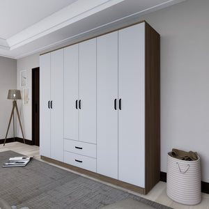 Ντουλάπα Agiofili Ανοιχτό Καρυδί 180x45x190 εκ. Μελαμίνης Κωδ. 64
