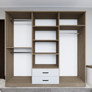 Ντουλάπα Agiofili Ανοιχτό Καρυδί 180x45x190 εκ. Μελαμίνης Κωδ. 64