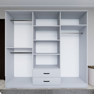 Ντουλάπα Agiofili Ματ Λευκό 180x45x190 εκ. Μελαμίνης