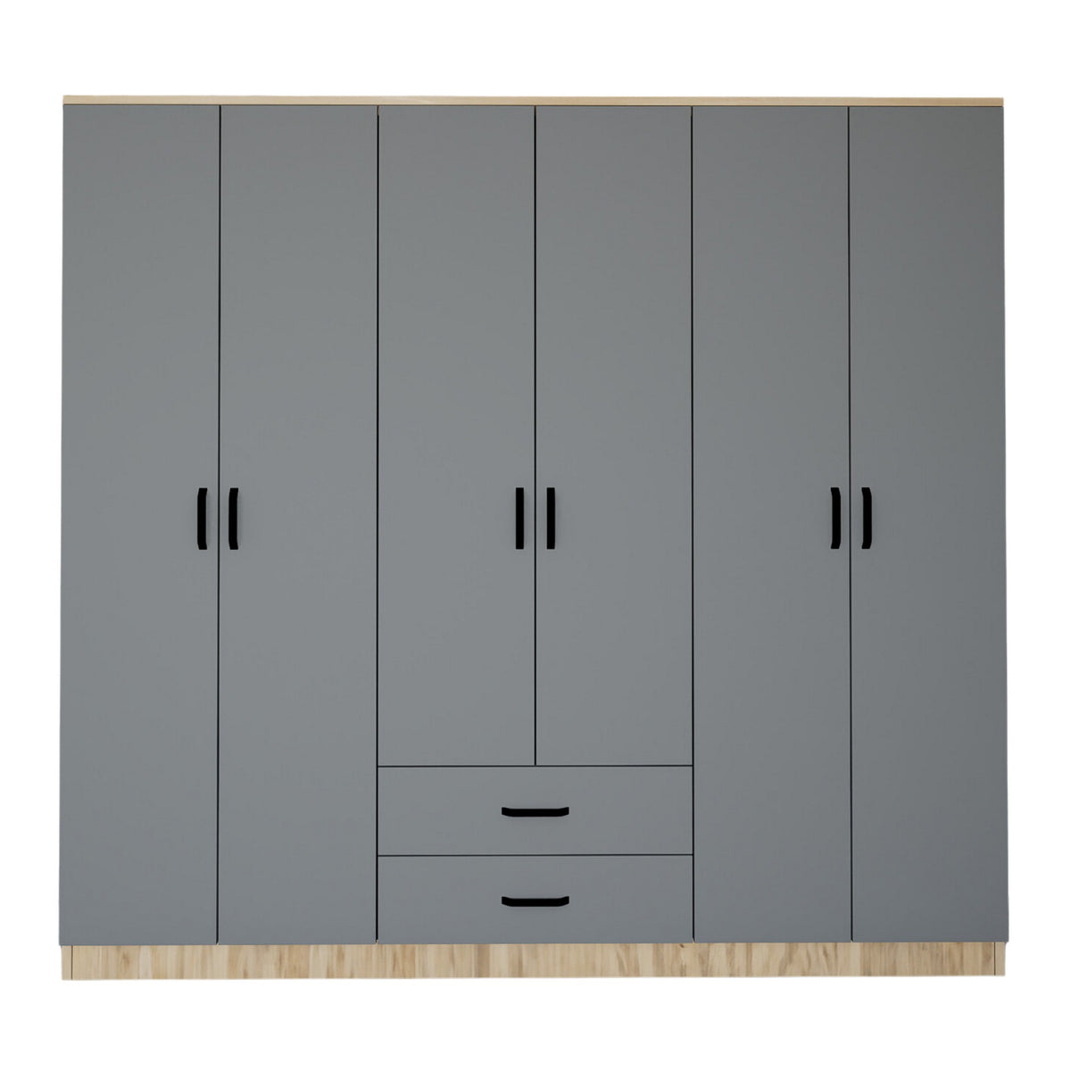 Ντουλάπα Agiofili Γκρι - Λευκό 180x45x190 εκ. Μελαμίνης