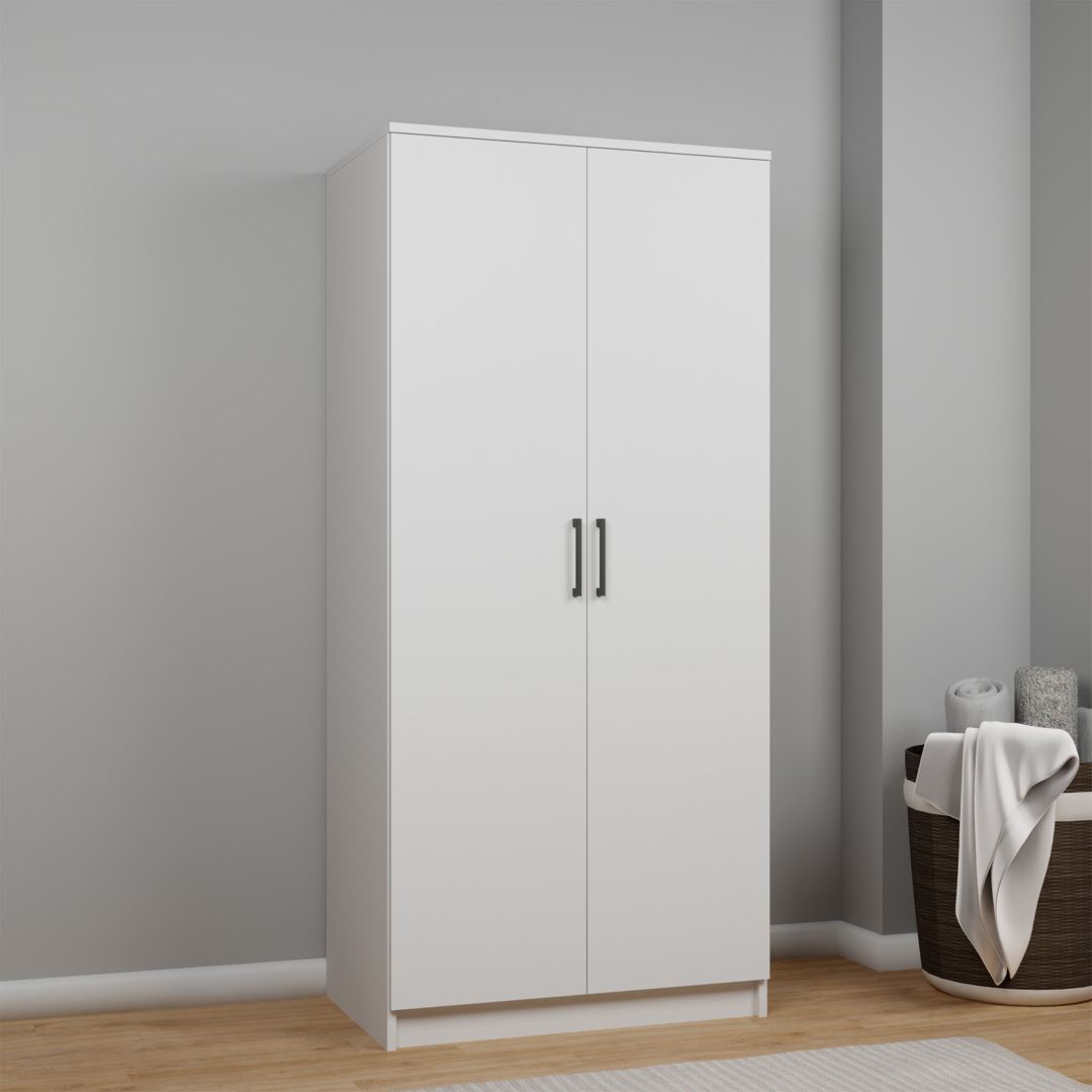 Ντουλάπα Mesotopos Λευκό 80x51.8x180 εκ. Μελαμίνης