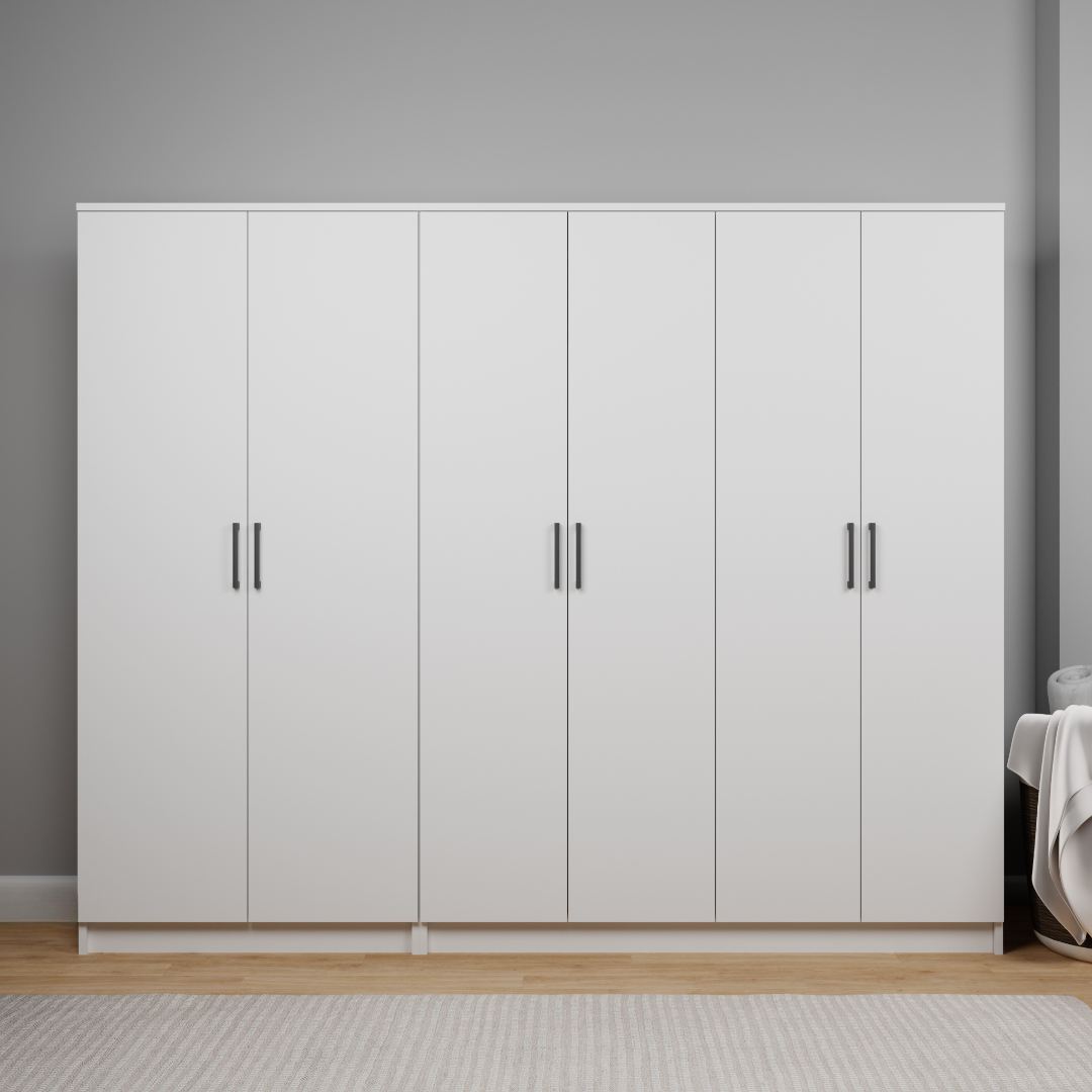 Ντουλάπα Mesotopos Λευκό 220x51.8x180 εκ. Μελαμίνης