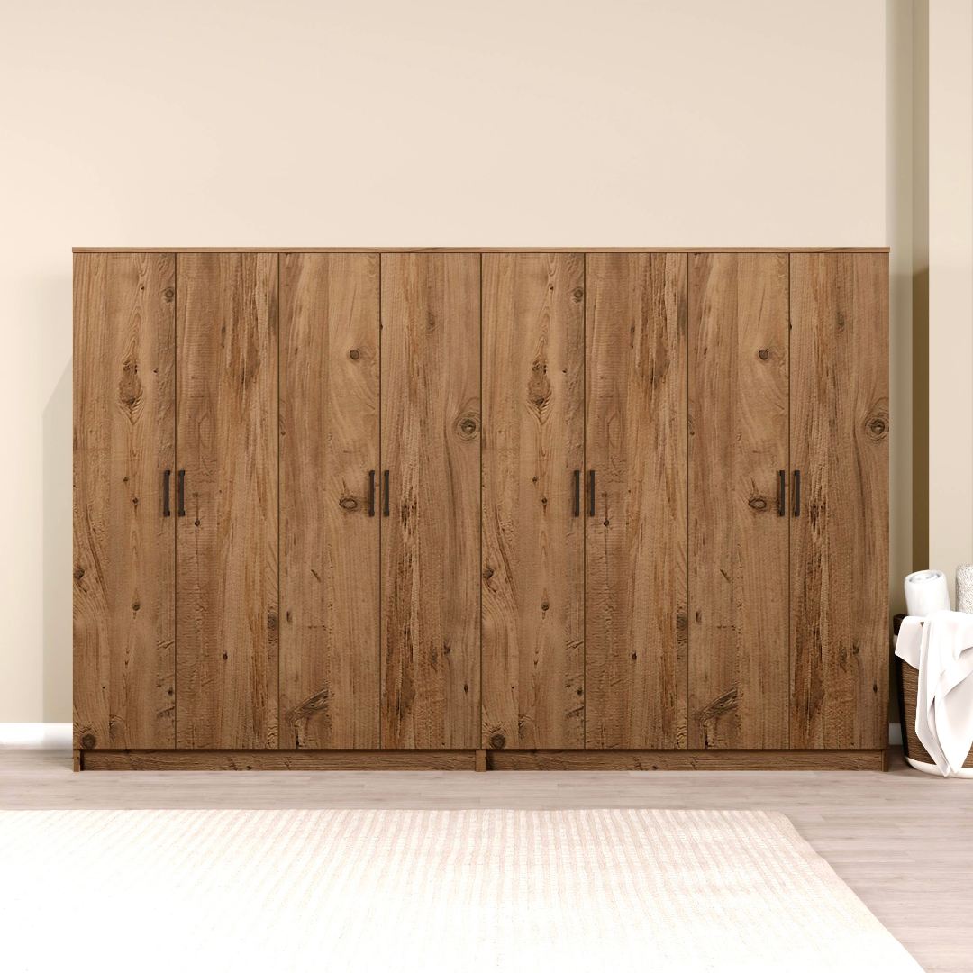 Ντουλάπα Mesotopos Ατλαντικό Πεύκο 280x51.8x180 εκ. Μελαμίνης