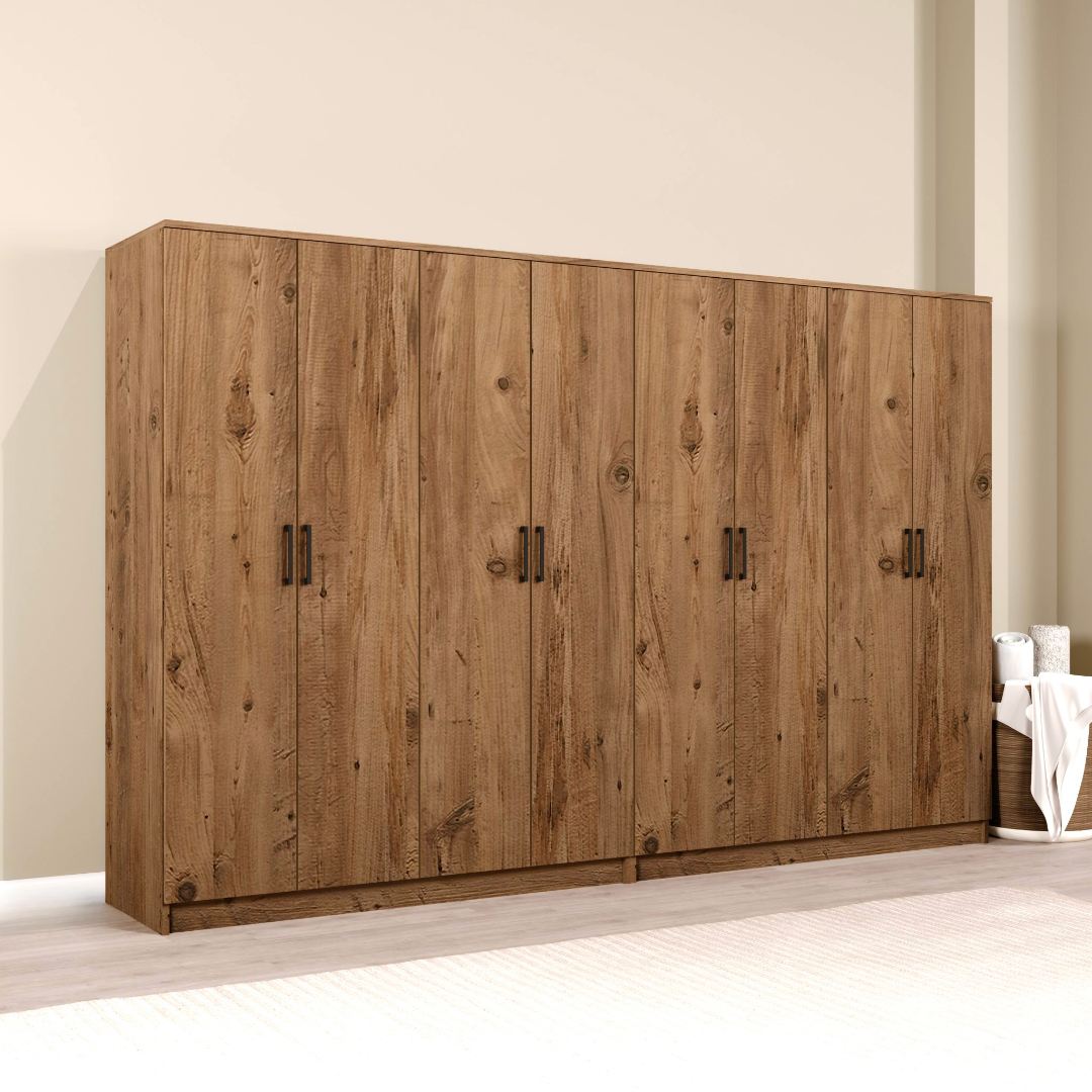 Ντουλάπα Mesotopos Ατλαντικό Πεύκο 280x51.8x180 εκ. Μελαμίνης