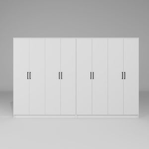 Ντουλάπα Mesotopos Λευκό 280x51.8x180 εκ. Μελαμίνης Κωδ. 128