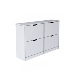Παπουτσοθήκη Aigina Με Ράφια Ματ Λευκό 120.5x30x79.2 εκ. Μελαμίνης