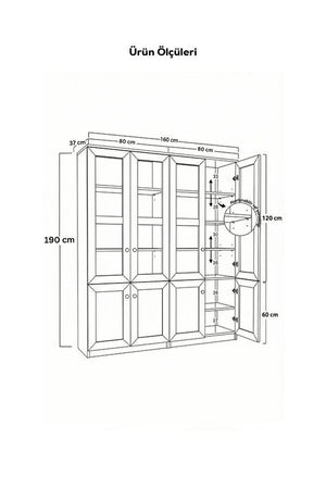 Στήλη Αποθήκευσης Kapi Λευκό 160x37x190 εκ. Μελαμίνης