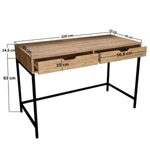 Γραφείο Makrinitsa Ατλαντικό Πεύκο 120x55x77.4 εκ. Μελαμίνης - Pakobazaar