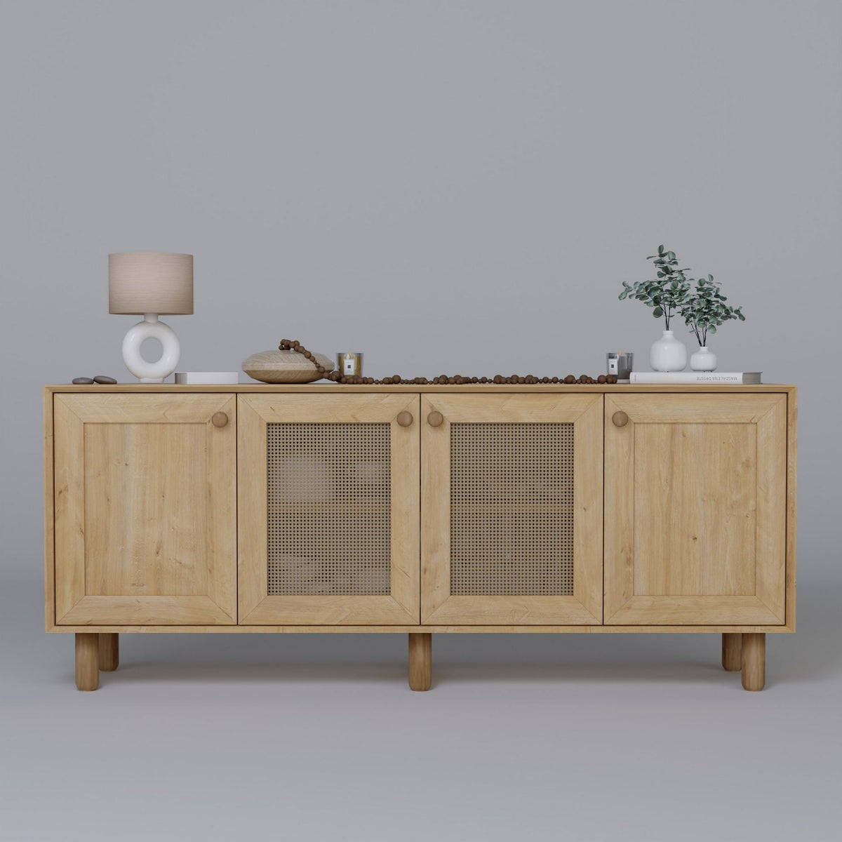 Κονσόλα Batsi Με Ράφια Καρυδί - Bohemian 180x40x75 εκ. Μελαμίνης