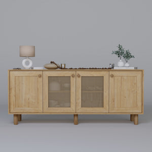 Κονσόλα Batsi Με Ράφια Καρυδί - Bohemian 180x40x75 εκ. Μελαμίνης