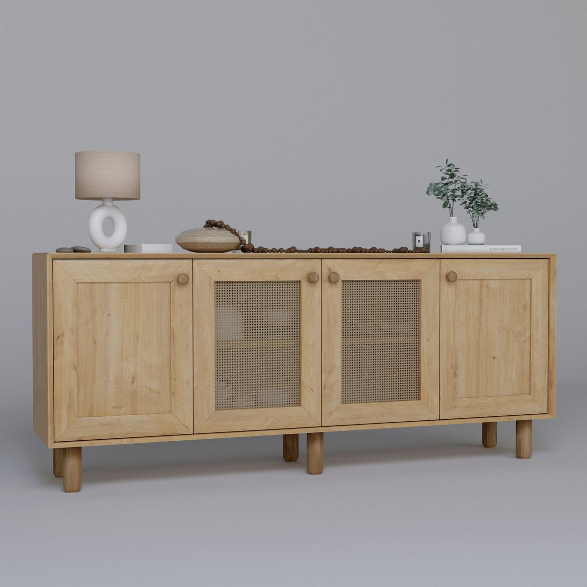Κονσόλα Batsi Με Ράφια Καρυδί - Bohemian 180x40x75 εκ. Μελαμίνης