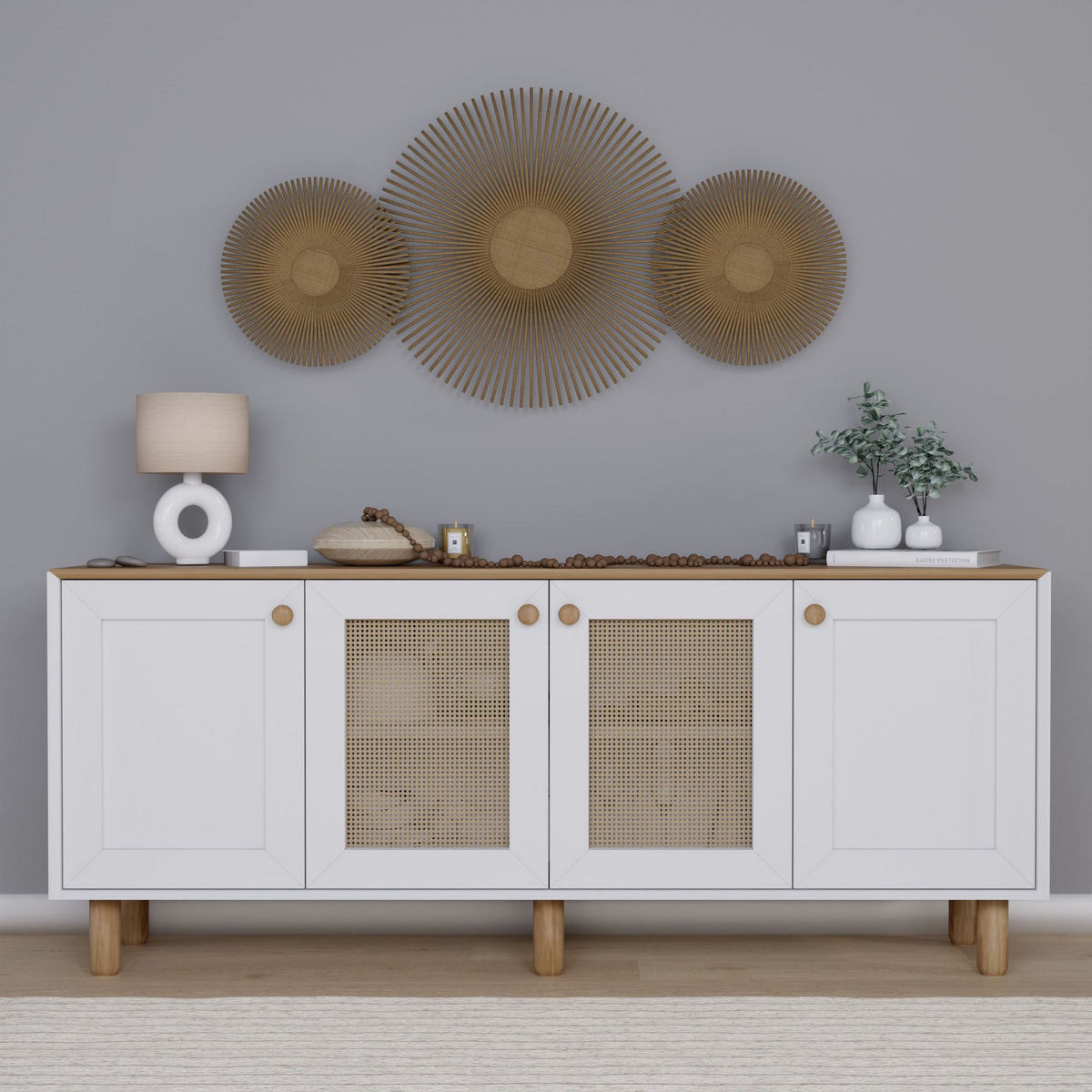 Κονσόλα Petaloudes Ανοιχτό Καρυδί 180x40x75 εκ. Μελαμίνης Κωδ. 145
