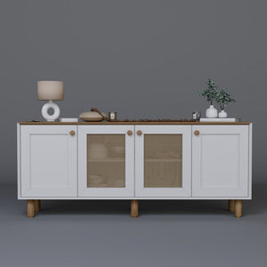 Κονσόλα Petaloudes Ανοιχτό Καρυδί 180x40x75 εκ. Μελαμίνης Κωδ. 145
