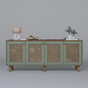 Κονσόλα Petaloudes Πράσινο 180x40x75 εκ. Μελαμίνης - Pakobazaar