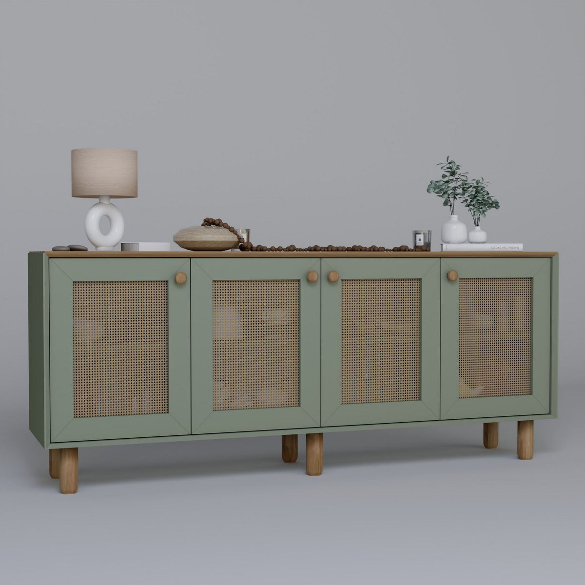 Κονσόλα Petaloudes Πράσινο 180x40x75 εκ. Μελαμίνης - Pakobazaar
