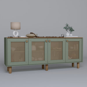 Κονσόλα Petaloudes Πράσινο 180x40x75 εκ. Μελαμίνης - Pakobazaar