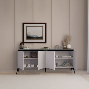Κονσόλα Nippos Λευκό 180x37.3x80 εκ. Μελαμίνης