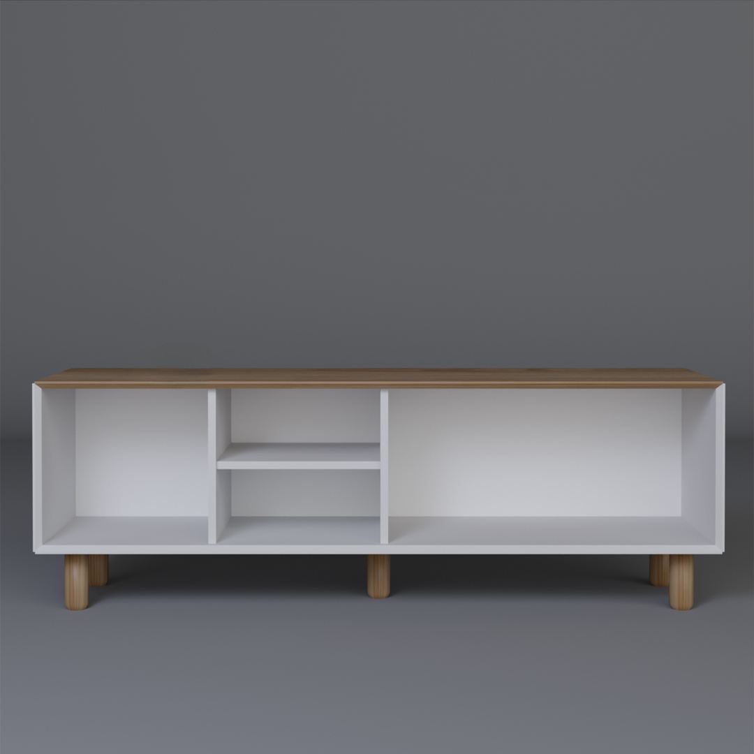 Έπιπλο Τηλεόρασης Petaloudes Δρυς Garden 160x40x56 εκ. Μελαμίνης Κωδ. 83