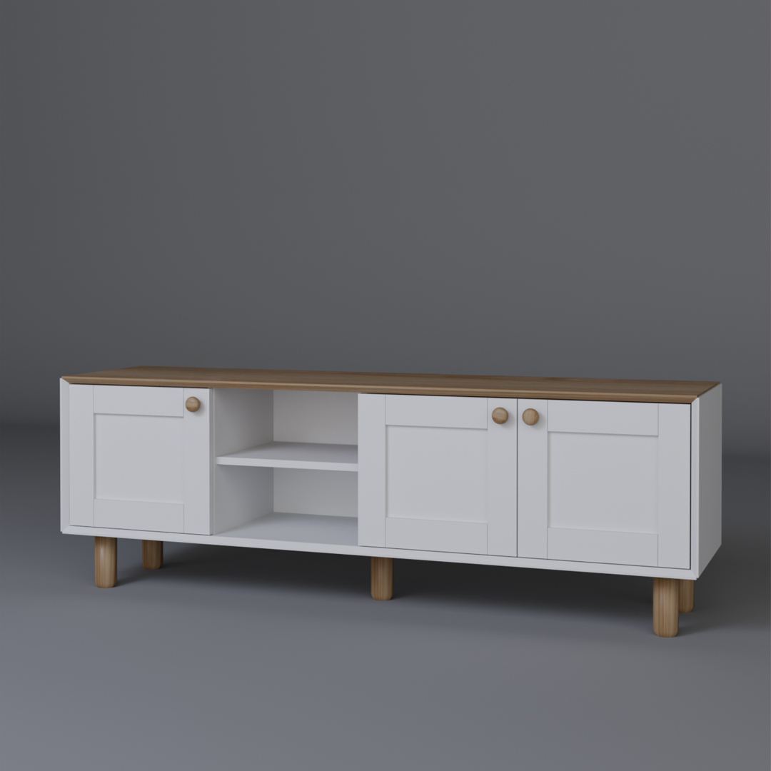 Έπιπλο Τηλεόρασης Petaloudes Δρυς Garden 160x40x56 εκ. Μελαμίνης Κωδ. 83