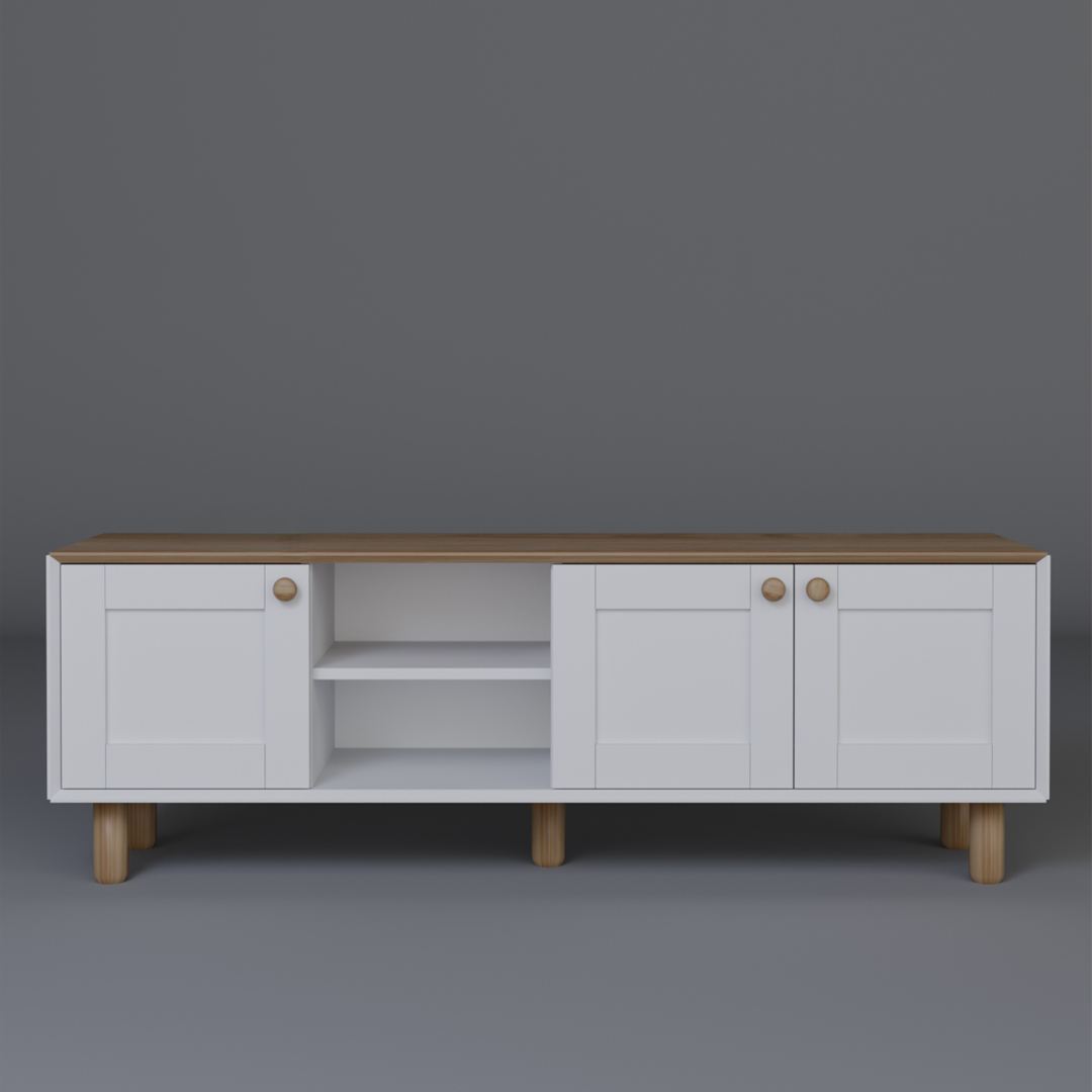 Έπιπλο Τηλεόρασης Petaloudes Δρυς Garden 160x40x56 εκ. Μελαμίνης Κωδ. 83