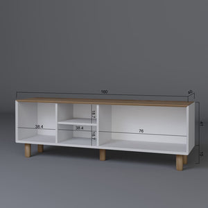 Έπιπλο Τηλεόρασης Petaloudes Δρυς Garden 160x40x56 εκ. Μελαμίνης Κωδ. 83