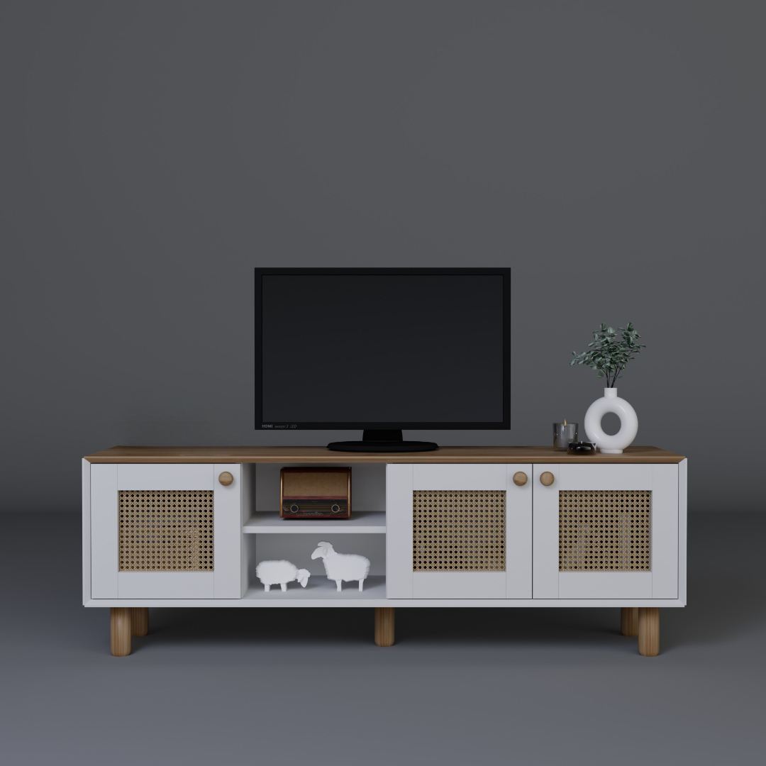 Έπιπλο Τηλεόρασης Petaloudes Δρυς Garden 160x40x56 εκ. Μελαμίνης Κωδ. 143