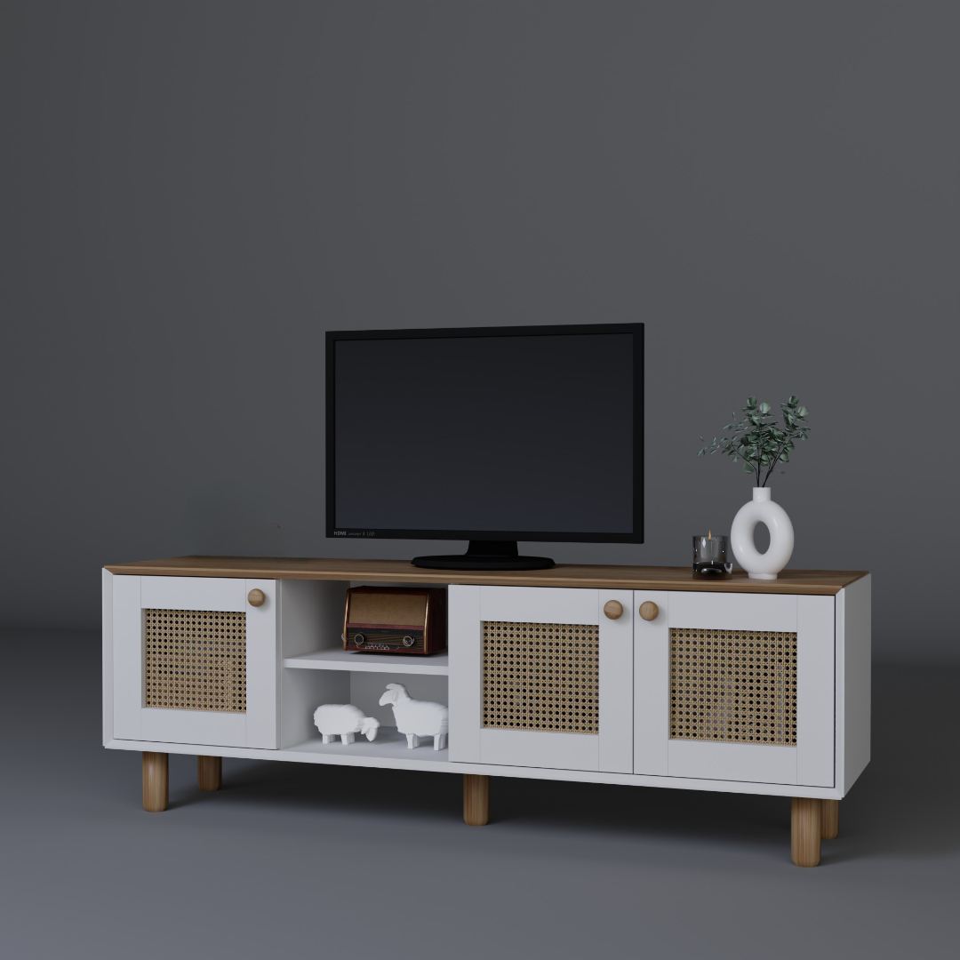 Έπιπλο Τηλεόρασης Petaloudes Δρυς Garden 160x40x56 εκ. Μελαμίνης Κωδ. 143