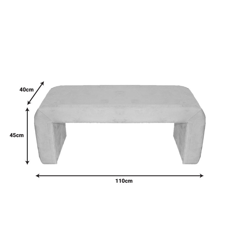 Σκαμπό Gagga Inart βελούδο σε πράσινη απόχρωση 110x40x45εκ - Image 3