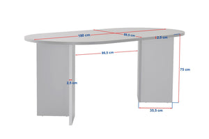 Τραπέζι Τραπεζαρίας Symi Καρυδί 180x90x75 εκ. Μελαμίνης