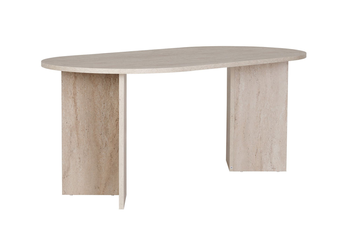 Τραπέζι Τραπεζαρίας Symi Travertine 180x90x75 εκ. Μελαμίνης