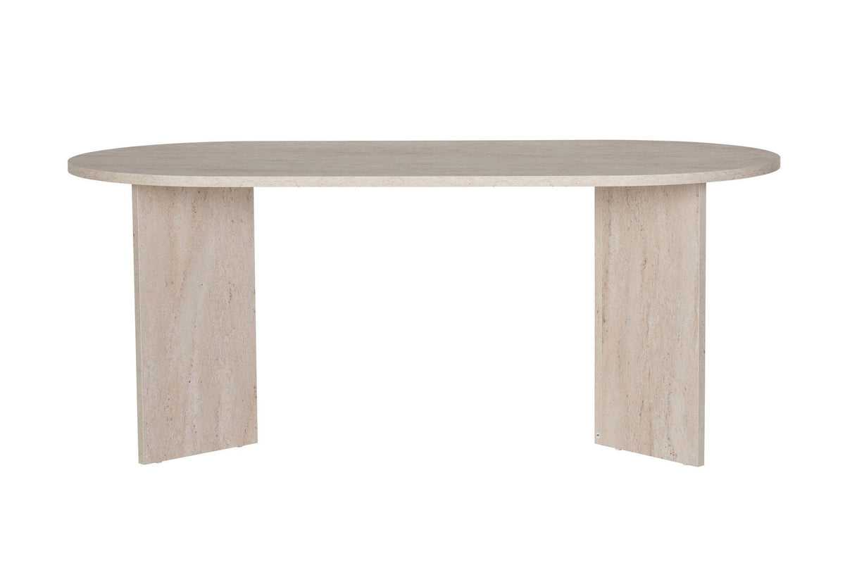 Τραπέζι Τραπεζαρίας Symi Travertine 180x90x75 εκ. Μελαμίνης