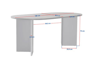 Τραπέζι Τραπεζαρίας Symi Μαύρο Ξύλο 180x90x75 εκ. Μελαμίνης