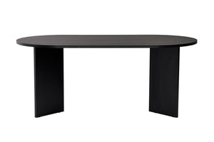 Τραπέζι Τραπεζαρίας Symi Μαύρο Ξύλο 180x90x75 εκ. Μελαμίνης