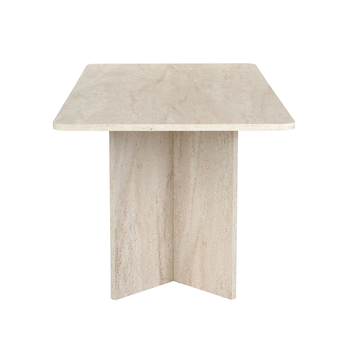 Τραπέζι Τραπεζαρίας Chalki Travertine 180x90x75 εκ. Μελαμίνης