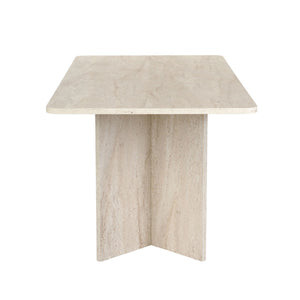 Τραπέζι Τραπεζαρίας Chalki Travertine 180x90x75 εκ. Μελαμίνης