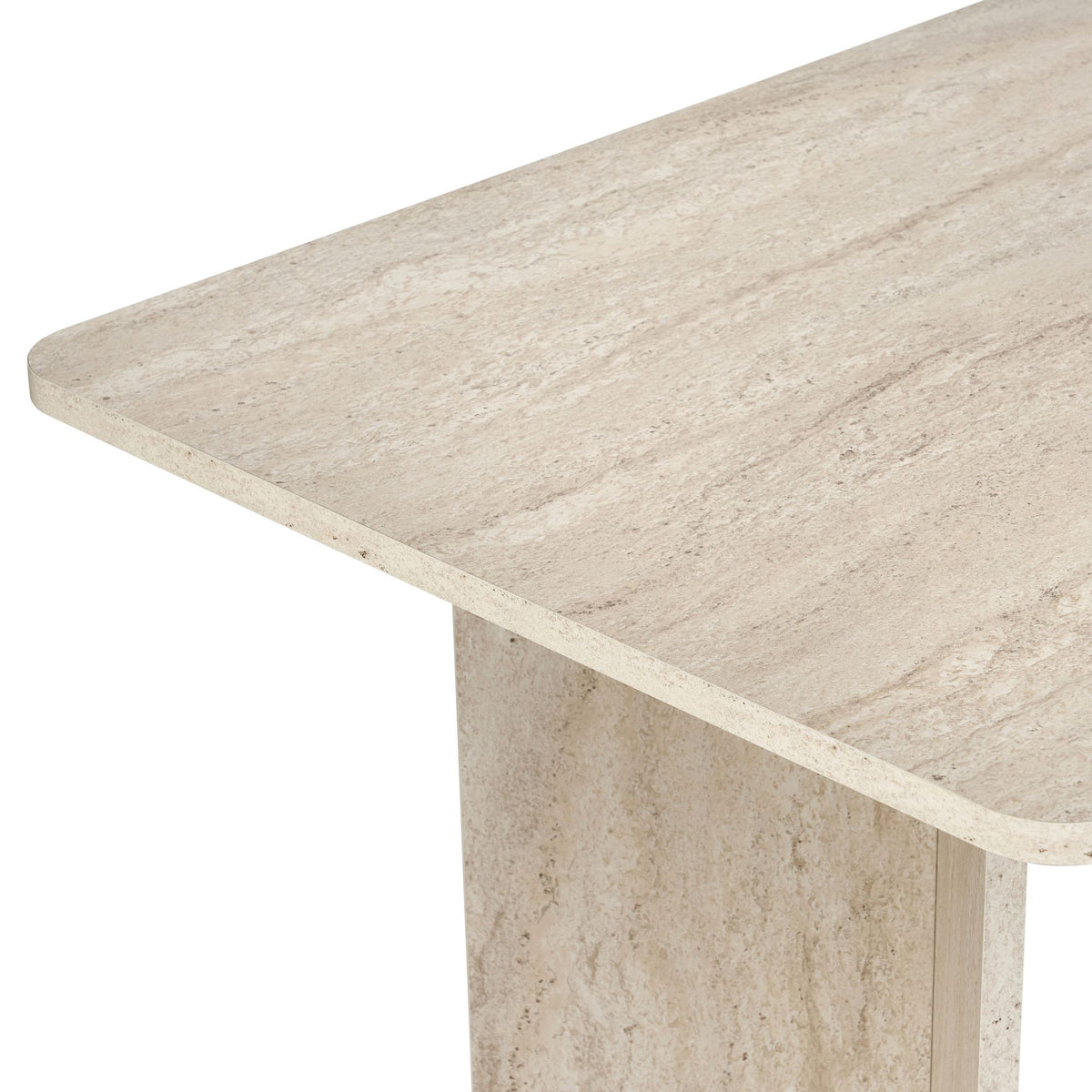 Τραπέζι Τραπεζαρίας Chalki Travertine 180x90x75 εκ. Μελαμίνης