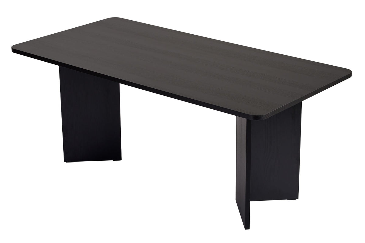Τραπέζι Τραπεζαρίας Chalki Μαύρο Ξύλο 180x90x75 εκ. Μελαμίνης