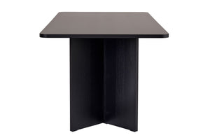Τραπέζι Τραπεζαρίας Chalki Μαύρο Ξύλο 180x90x75 εκ. Μελαμίνης