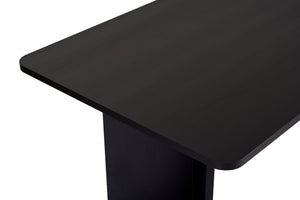 Τραπέζι Τραπεζαρίας Chalki Μαύρο Ξύλο 180x90x75 εκ. Μελαμίνης