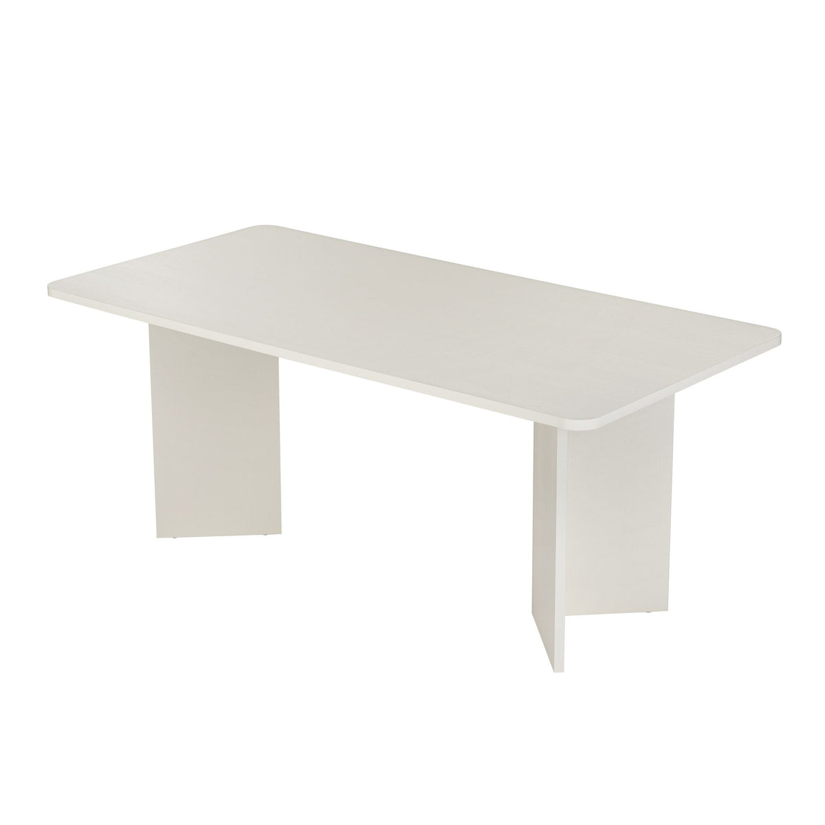Τραπέζι Τραπεζαρίας Chalki Λευκό Ξύλο 180x90x75 εκ. Μελαμίνης