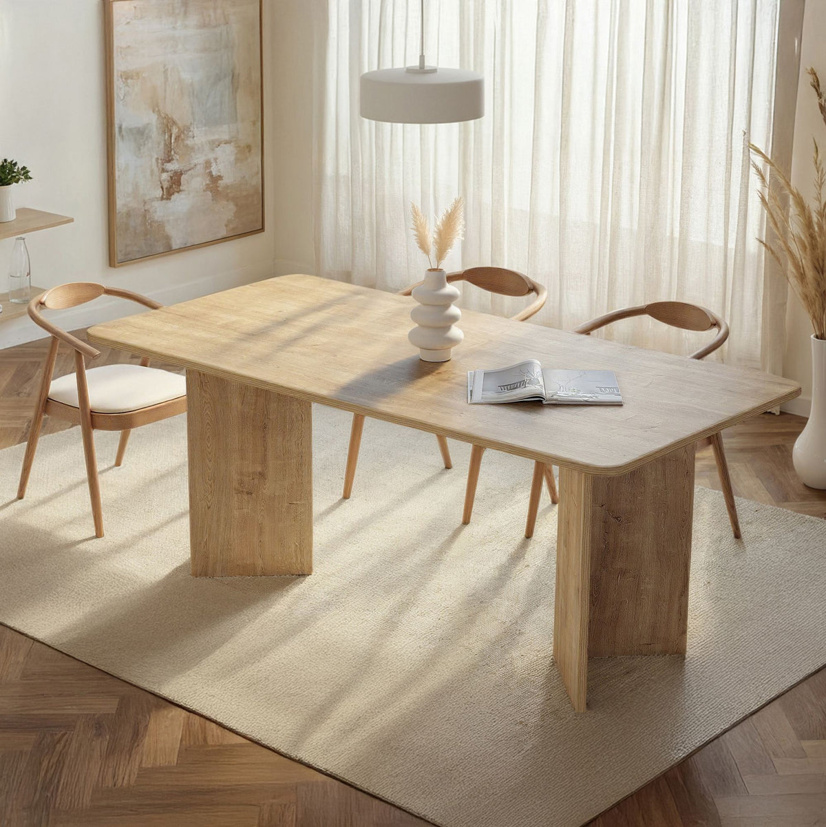 Τραπέζι Τραπεζαρίας Chalki Δρυς Μελί 180x90x75 εκ. Μελαμίνης