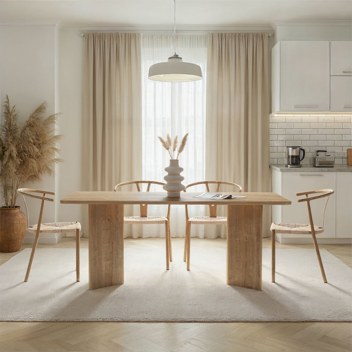 Τραπέζι Τραπεζαρίας Chalki Δρυς Μελί 180x90x75 εκ. Μελαμίνης