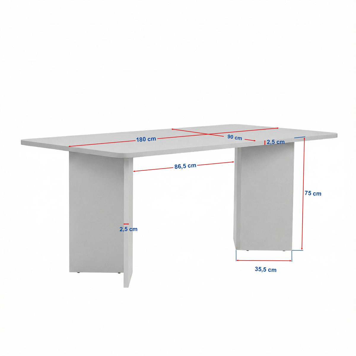 Τραπέζι Τραπεζαρίας Chalki Δρυς Μελί 180x90x75 εκ. Μελαμίνης