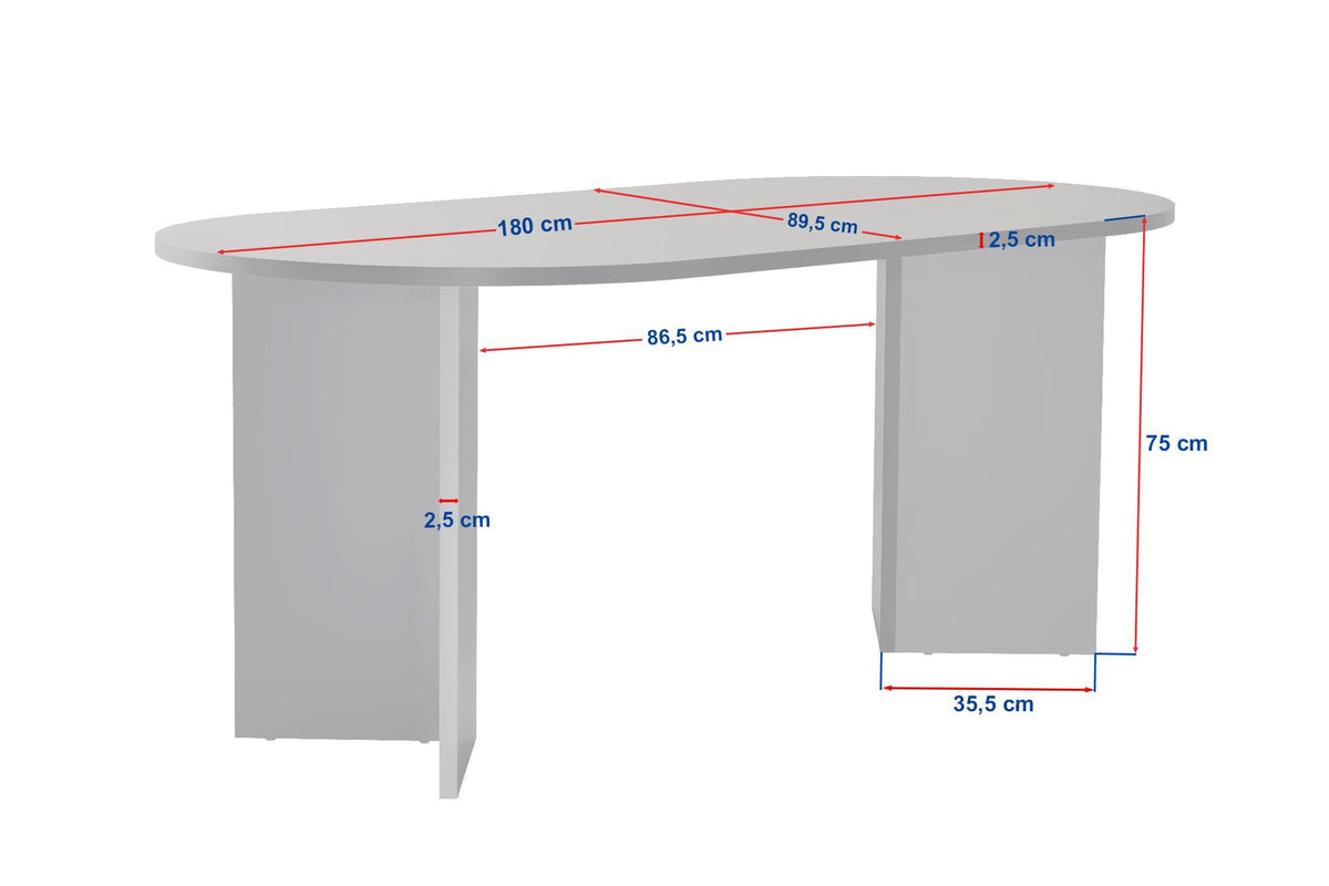 Τραπέζι Τραπεζαρίας Symi Δρυς Sapphire 180x90x75 εκ. Μελαμίνης - Pakobazaar