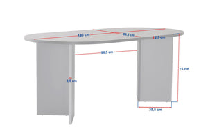 Τραπέζι Τραπεζαρίας Symi Δρυς Sapphire 180x90x75 εκ. Μελαμίνης - Pakobazaar