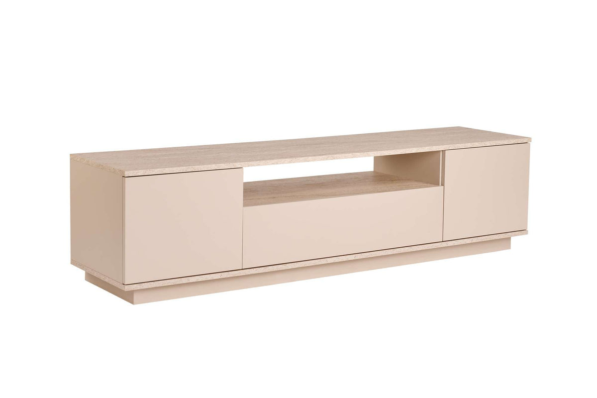 Έπιπλο Τηλεόρασης Mandrakia Βιζόν - Travertine 180x44.5x44.6 εκ. Μελαμίνης